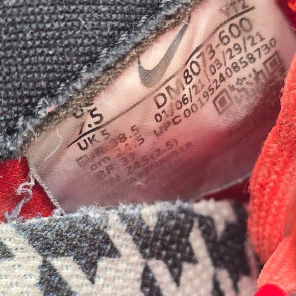 Nike Free RN Flyknit 2 Shoes Women's 7.5 Red Low Top Athletic Running Sneakers - Picture 8 of 8